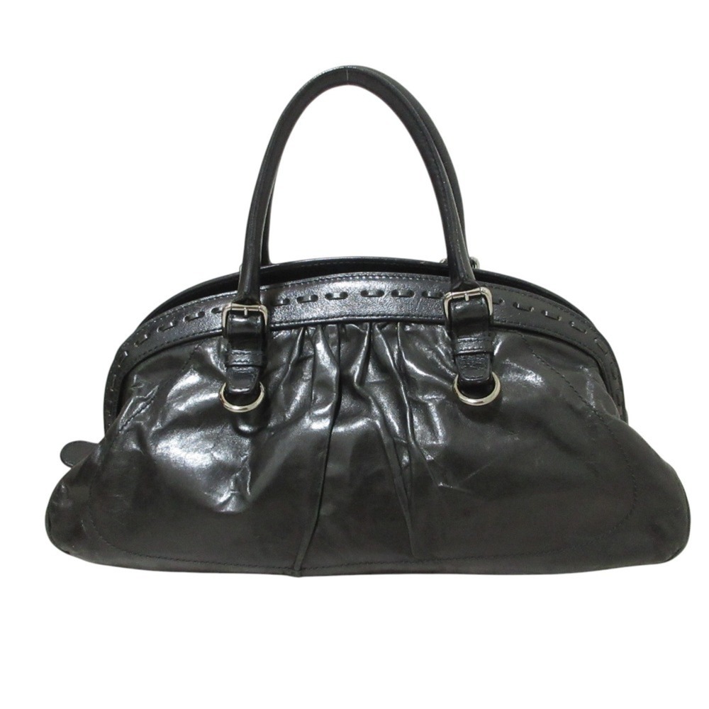 Dolce & Gabbana DOLCE&GABBANA Miss Romantique Shirred Leather Handbag, Black,...